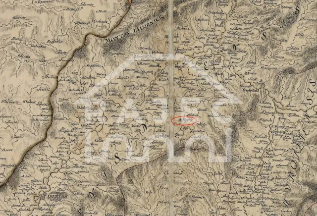 Mikovínyho mapa 1739 - detail