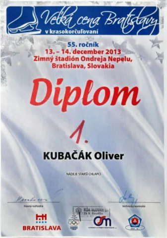 Krasokorčuliarske úspechy Olivera Kubačáka