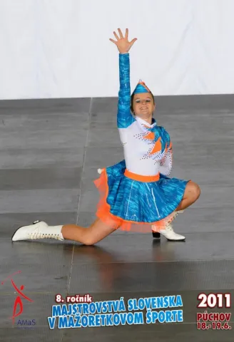 Mažoretka Petra Cibulková; foto Mažoretky Kordovánky Rajec