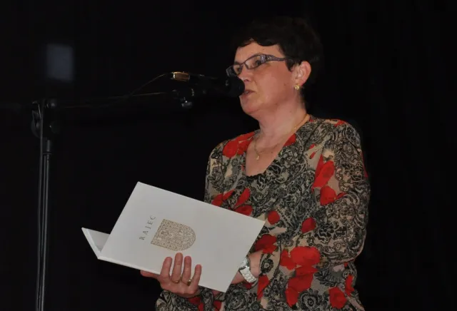 Príhovor a uvádzanie "Športovca roka" riaditeľkou MsKS p. Tordovou